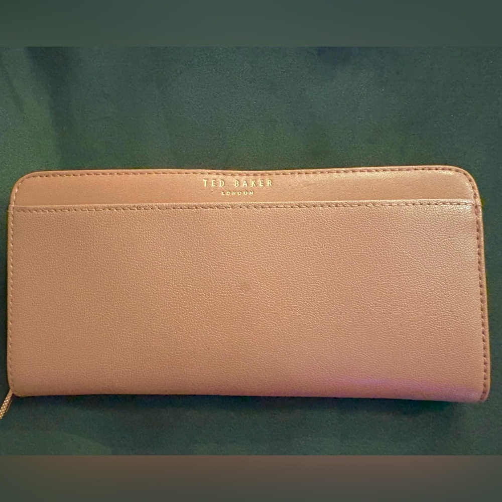 Ted Baker Dusty Rose Pink Wallet with rose gold hardware trim